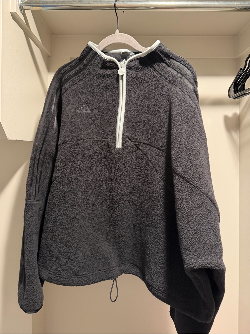 Adidas Women’s Black Half-Zip Fleece Pullover